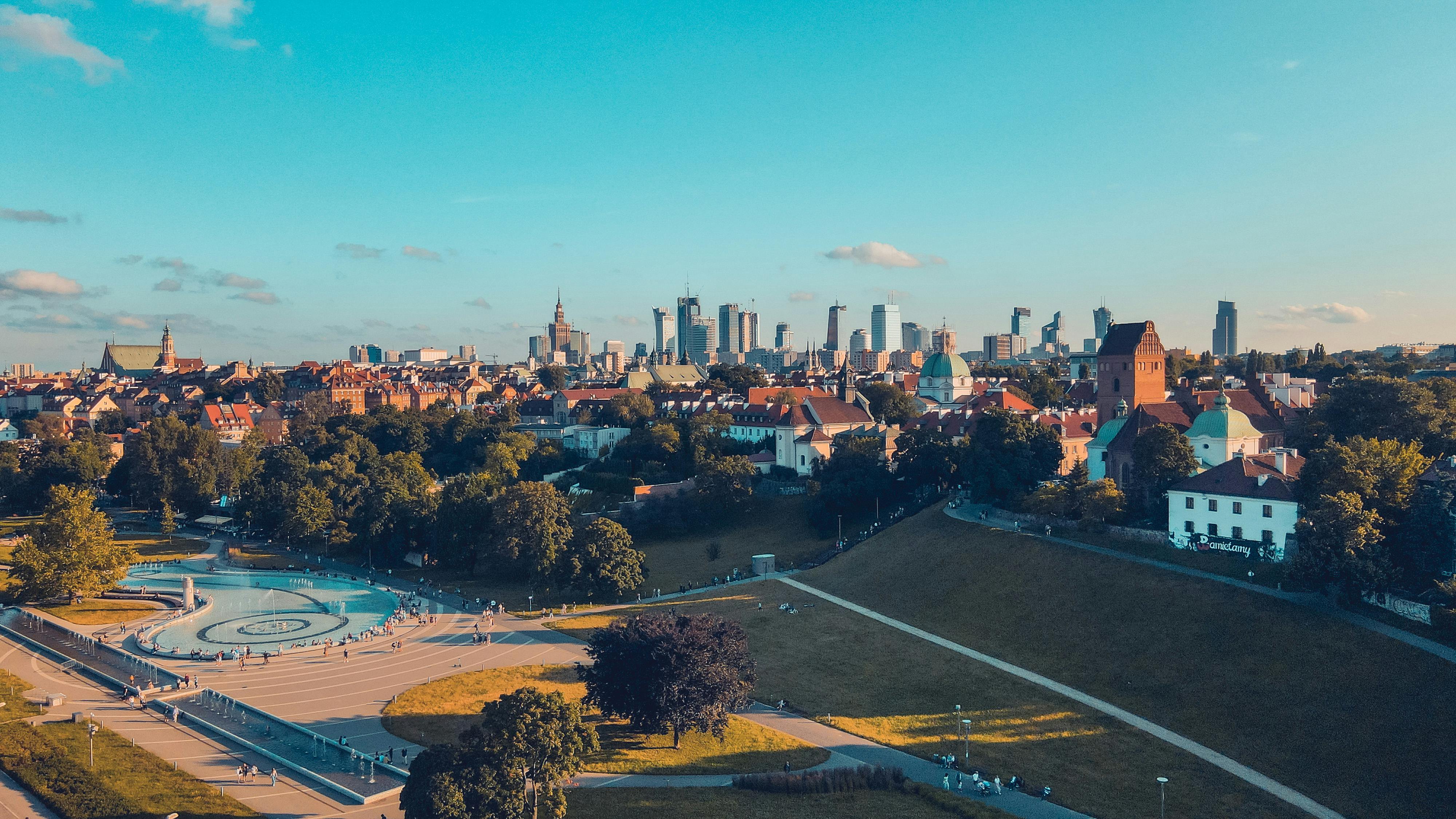 Warszawa z lotu ptaka